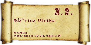 Móricz Ulrika névjegykártya